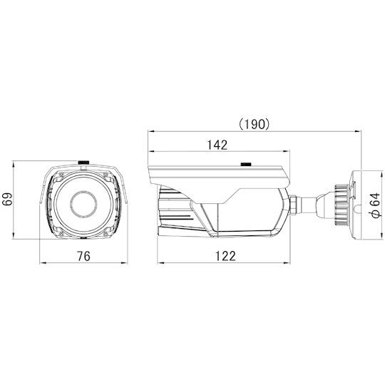 マザーツール 不可視LED搭載フルハイビジョン防水型AHDカメラ MTW-E727AHD | マザーツール | 02