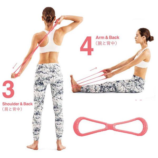 LAVIE 健康グッズ ストレッチ・コリほぐし・フィットネスチューブ のびーる フィットネス(ハード/オレンジ) 3B-3009 | LaVie | 03