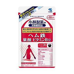 小林製薬 【小林製薬】ヘム鉄・葉酸・ビタミンB12（90粒） [振込不可] | 小林製薬