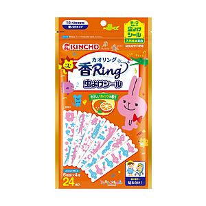 大日本除虫菊 カオリング虫よけシールゆるあにまる24枚入〔虫よけ〕 | 