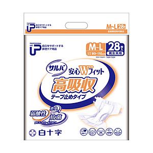 白十字 PUサルバ 安心Wフィット高吸収タイプ M-Lサイズ 28枚入 | 