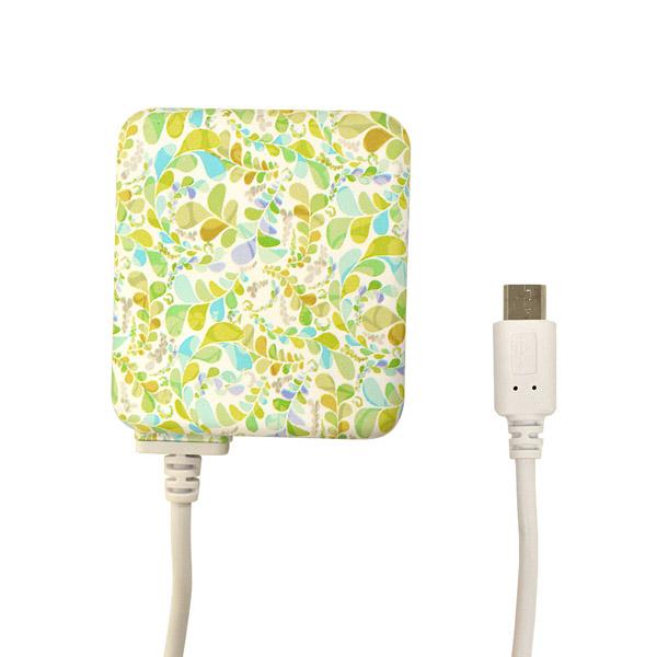 ラスタバナナ ［micro USB］ ケーブル一体型AC充電器 2.1A 1.6m R16ACM2A01ELR エメラルド・リエール 【852】 [振込不可] | ラスタバナナ | 01