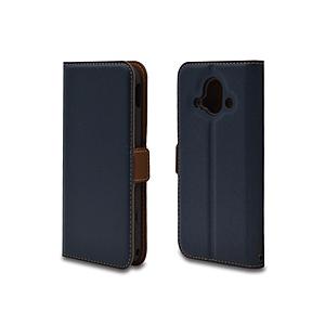 らくらくスマートフォン(F-52B) 薄型手帳ケース サイドマグネット カバー 手帳型 薄型 耐衝撃吸収 カード入れ スタンド機能 シンプル  ネイビー 6772F52BBO | ラスタバナナ