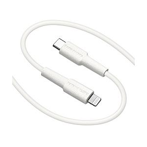 ラスタバナナ USB C to Lightning cable やわらか 1.5m ホワイト   R15CACL3A03WH ［USB Power Delivery対応］ | ラスタバナナ