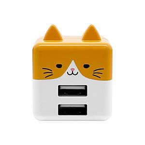ラスタバナナ モバにゃー AC充電器 USB A×2ポート 2.4A  いわお RAC2A2A02IWO | ラスタバナナ