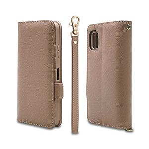 ラスタバナナ AQUOS wish3 ハンドストラップ付き手帳型ケース カード4枚  ココアブラウン 7555AQOW3BO | ラスタバナナ