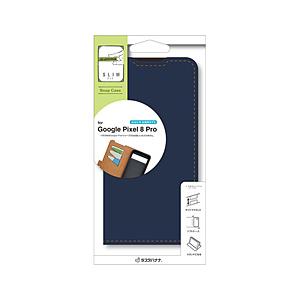 ラスタバナナ Google Pixel 8 Pro 薄型手帳ケース サイドマグネット カード3枚  ネイビー×ブラウン 7749P8PBSMNVB 【864】 | ラスタバナナ