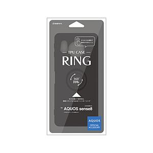 ラスタバナナ AQUOS sense8（SH-54D/SHG11） TPUリングケース  ブラック 7788AS8TPRBK | ラスタバナナ