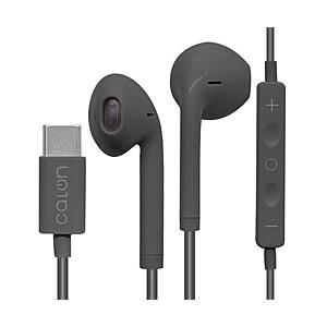 ステレオイヤホンマイク ハンズフリー 通話対応 DAC搭載 着信応答スイッチ マイク ボリューム 圧迫感が少ない 自然な音質 有線 calon Type-C タイプC チャコ… | ラスタバナナ
