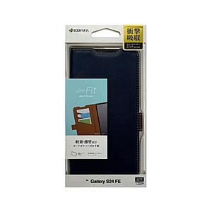 ラスタバナナ Galaxy S24 FE 薄型手帳サイドマグネットケース 衝撃吸収 ブラック×レッド ラスタバナナ クリア 8458GS24FBSMBKR 【864】 | ラスタバナナ