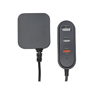 ラスタバナナ AC充電器 1.2m延長 Type-C×2 Type-A×1 PD20W | ラスタバナナ