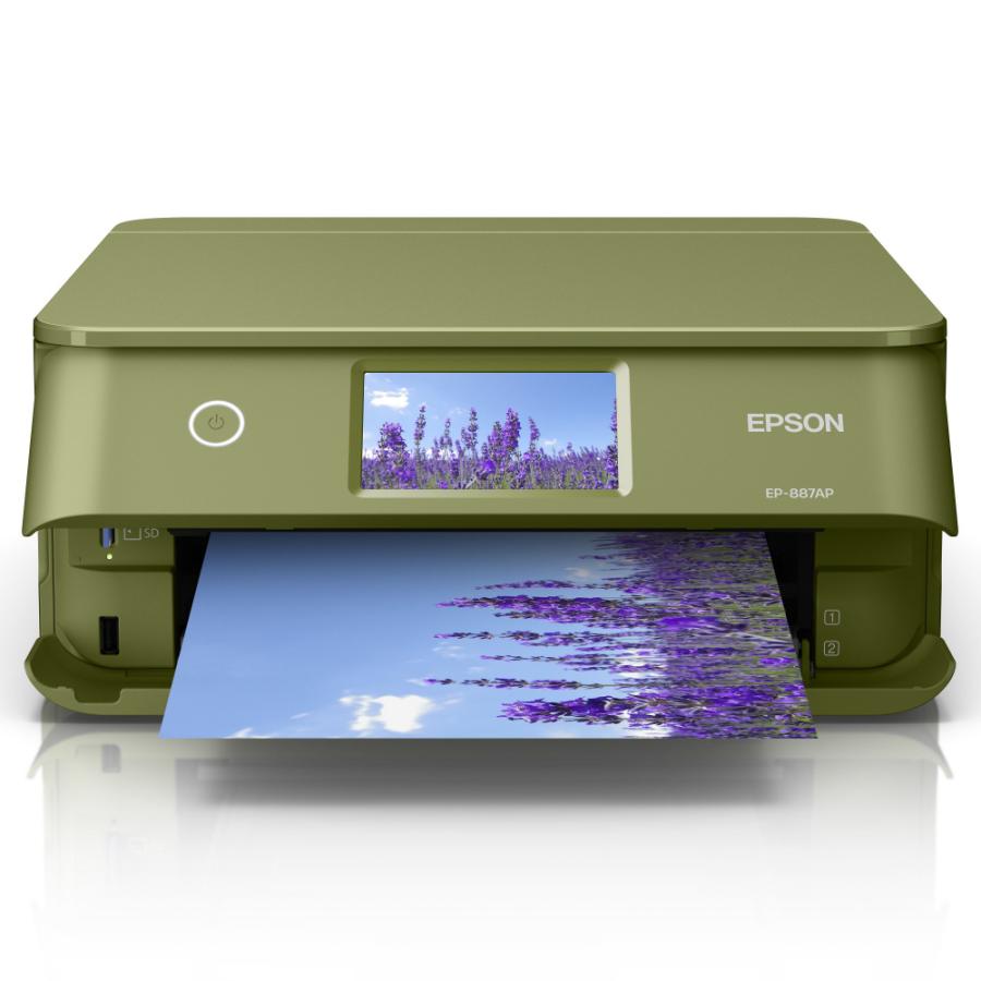 EPSON(エプソン) EP-887AP 6色インクジェット複合機 Colorio(カラリオ) ピスタチオグリーン ［カード／名刺〜A4］ | エプソン | 06