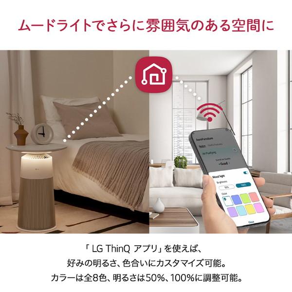 マルチ機能空気清浄機　LG PuriCare AeroFurniture　ラウンドピュアホワイト　AS207PWU0 LG ピュアホワイト AS207PWU0 ［適用畳数：12畳/PM2.5対応］ | LGエレクトロニクス | 04