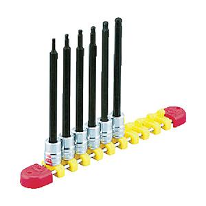 KTC 6．3sq．ロングボールポイントヘキサゴンビットソケットセット4コ組　TBT2L04BPH | 