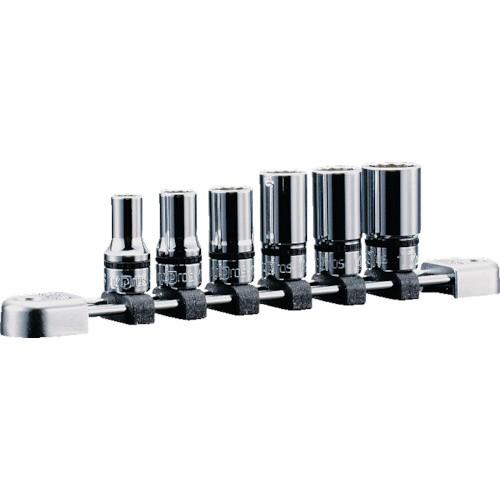KTC ネプロス　９．５ｓｑ．セミディープソケットセット十二角　６コ組 | 