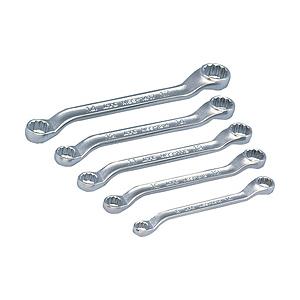 京都機械工具 45度×6度ショートめがねレンチセット［5本組］ TM5S05 | 