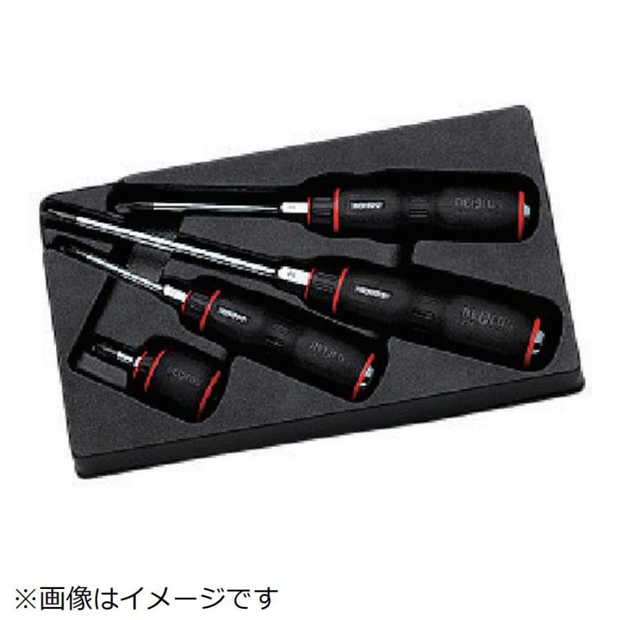 KTC ネプロス　樹脂柄クロスドライバセット［４本組］ | 