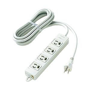 Panasonic(パナソニック) 電源タップ （3P・4個口・接地15A抜け止め形・マグネット付・1m・グレー)　WCH2414HP | Panasonic