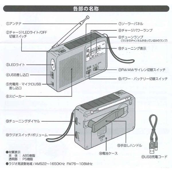 セーブインダストリー 防災ラジオ SAVE  SV-5745 ［ワイドFM対応 /AM/FM］｜y-sofmap｜04