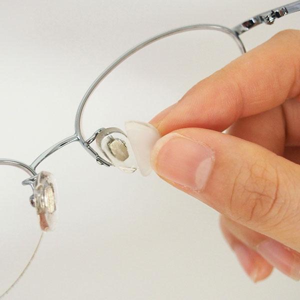 名古屋眼鏡 洗えるメガネの鼻あてキャップ SV-5813（クリア）1ペア入 |  | 05