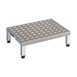 トラスコ中山 高床用アルミ製ステップ 600X450XH190〜220 TFSH0645AL | TRUSCO中山