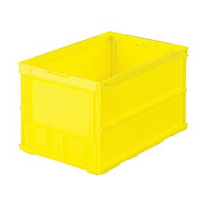トラスコ中山 薄型折りたたみコンテナ 50L イエロー TRO50B | TRUSCO中山