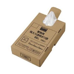 トラスコ中山 業務用ポリ袋 透明・箱入り 0．05X90L 100枚入 X0090N