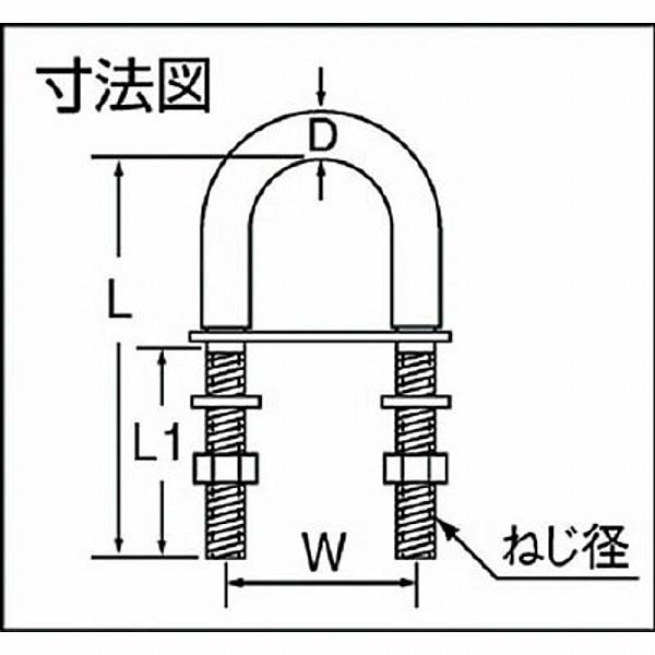 トラスコ中山 TUBA-10045 TRUSCO ステンレス UボルトA型 | TRUSCO中山 | 03