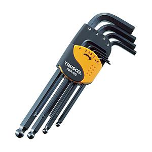 トラスコ中山 ボールポイント六角棒レンチセット　標準タイプ　9本組　TBR9S | TRUSCO中山