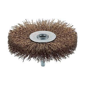 トラスコ中山 軸付ホイールブラシ φ100X軸6 真鍮メッキ鋼線 線径0．25 TB6251 | TRUSCO中山