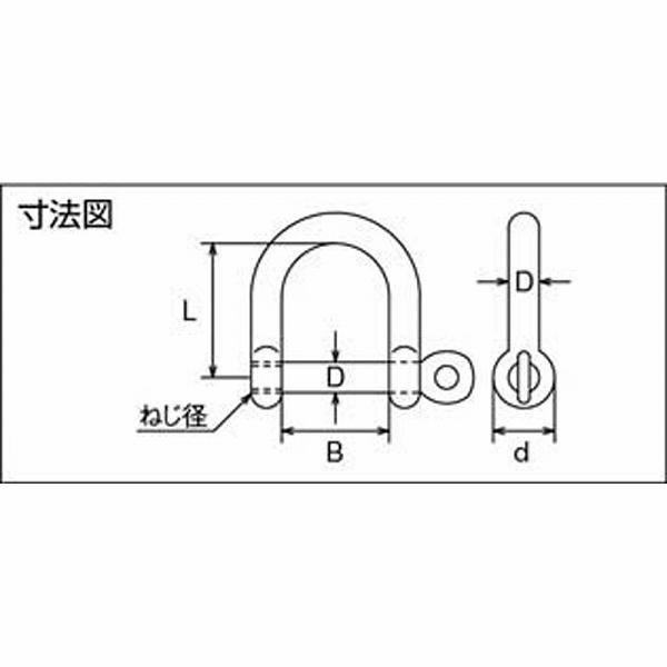 トラスコ中山 ワイドネジシャックル　ステンレス製　線径φ8×開口28mm　TNS8W | TRUSCO中山 | 01