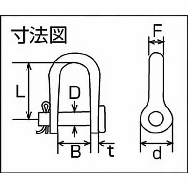 トラスコ中山 ワリピン式半丸シャックル　ステンレス製　8mm　THS8W | TRUSCO中山 | 02