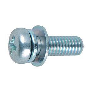 トラスコ中山 ナベ頭組込ネジ 三価白P−4 サイズM3X6 95本入 B7510306 | TRUSCO中山