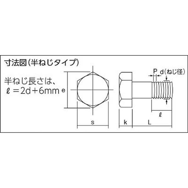 トラスコ中山 六角ボルトユニクロ-ム半ネジ　サイズM16×70　2本入　B221670 | TRUSCO中山 | 01
