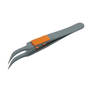 トラスコ中山 ラバーグリップ付ピンセット フッ素コート 115mm 先細鷲型 TSP225 | TRUSCO中山