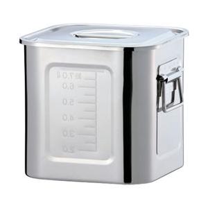 トラスコ中山 TRUSCO　ステンレス角タンク　8．6L　210　取手付　T-FC-8