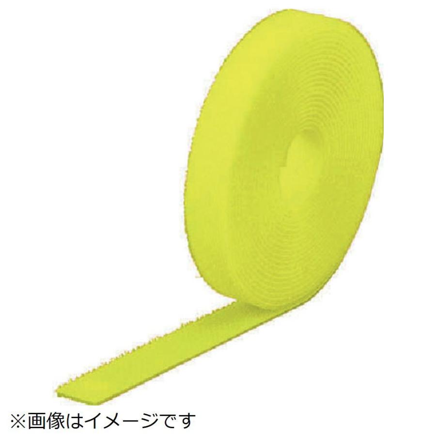 トラスコ中山 ＴＲＵＳＣＯ　マジック結束テープ　両面　蛍光イエロー　４０ｍｍ×２５ｍ | TRUSCO中山
