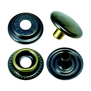 トラスコ中山 ＴＲＵＳＣＯ　ハトメボタン　黒ニッケルメッキ　１５ｍｍ　１０組入り   P-THB15-BKNM | TRUSCO中山