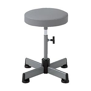 トラスコ中山 TRUSCO　作業用チェア　Φ315XH410ー530　キャスター無　グレー L-60