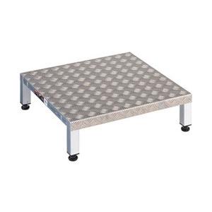 トラスコ中山 高床式アルミ製ステップ 600X600XH190〜220 TFSH0660AL | TRUSCO中山