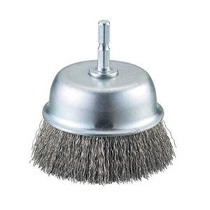 トラスコ中山 軸付カップブラシ φ75X軸6．35 ステンレス線 線径0．3 TB664360 | TRUSCO中山