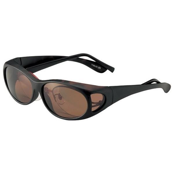 名古屋眼鏡 フィールドゲートカバーグラス 7165-01 MBRデミ/BR（マットブラウンデミ/ブラウン偏光） | ブランド登録なし | 03