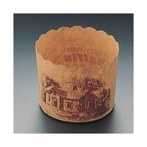 天満紙器 マフィンカップハウス柄茶 M-404(100枚入) ＜WMH20＞ | 