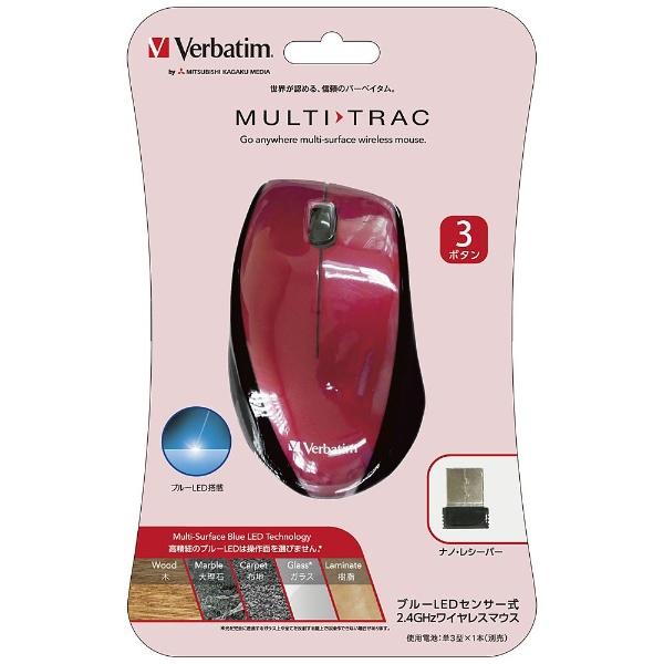 VERBATIMJAPAN ワイヤレスBlueLEDマウス ［2.4GHz・USB］ （3ボタン・レッド）　MUSWBLRV3 |  | 01