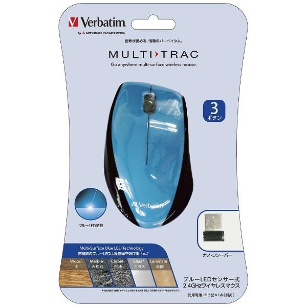 VERBATIMJAPAN ワイヤレスBlueLEDマウス ［2.4GHz・USB］ （3ボタン・ブルー）　MUSWBLBV3 【864】 |  | 01