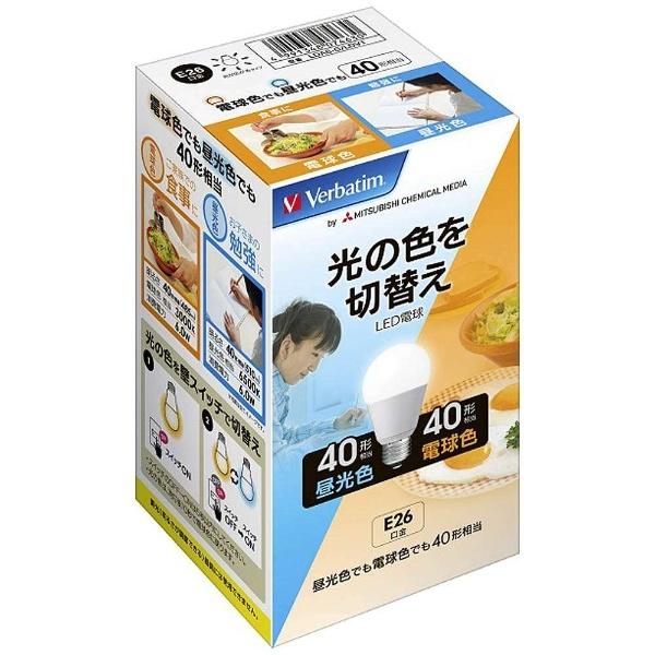 調光器非対応LED電球 「バーベイタム」（光色切替え形・全光束485lm／昼光色・電球色相当・口金E26）　LDA6-G/LDV1 【ビックカメラグループオリジナル】 |  | 01