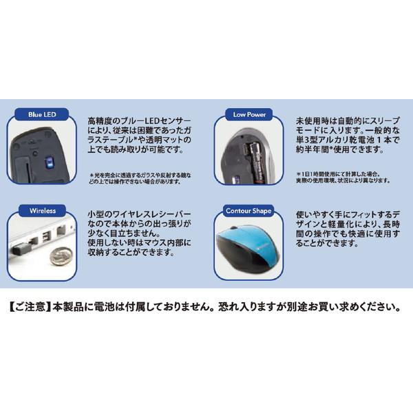 VERBATIMJAPAN ワイヤレスBlueLEDマウス ［2.4GHz・USB］ （3ボタン・パープル）　MUSWBLVV3 |  | 04