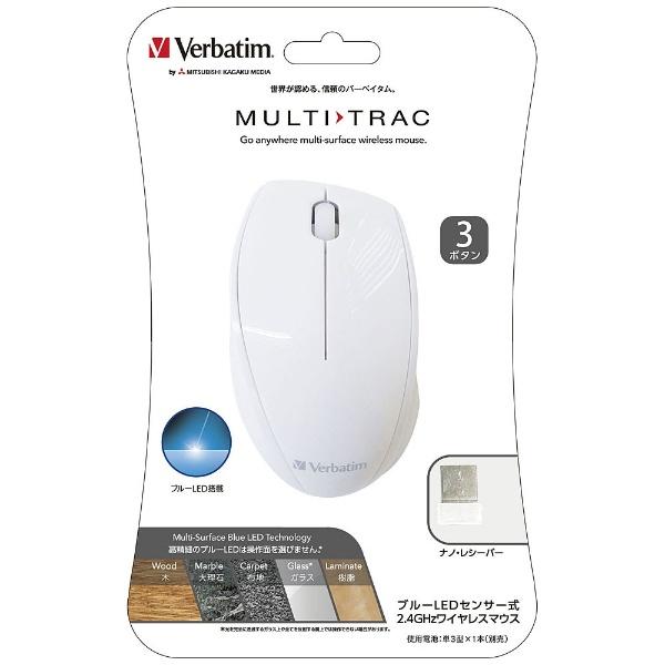 VERBATIMJAPAN ワイヤレスBlueLEDマウス ［2.4GHz・USB］ （3ボタン・ホワイト）　MUSWBLWV3 |  | 01
