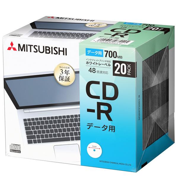 VERBATIMJAPAN 長期3年保証 データ用CD-R 20枚パック　SR80FP20D1-B |  | 01