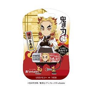 VERBATIMJAPAN USBメモリ 鬼滅の刃「名セリフ 第一弾」(Chrome/Mac/Windows11対応) 煉獄杏寿郎 USBNRENGOKU16G ［16GB /USB TypeA /USB2.0 /キャップ式］ | 